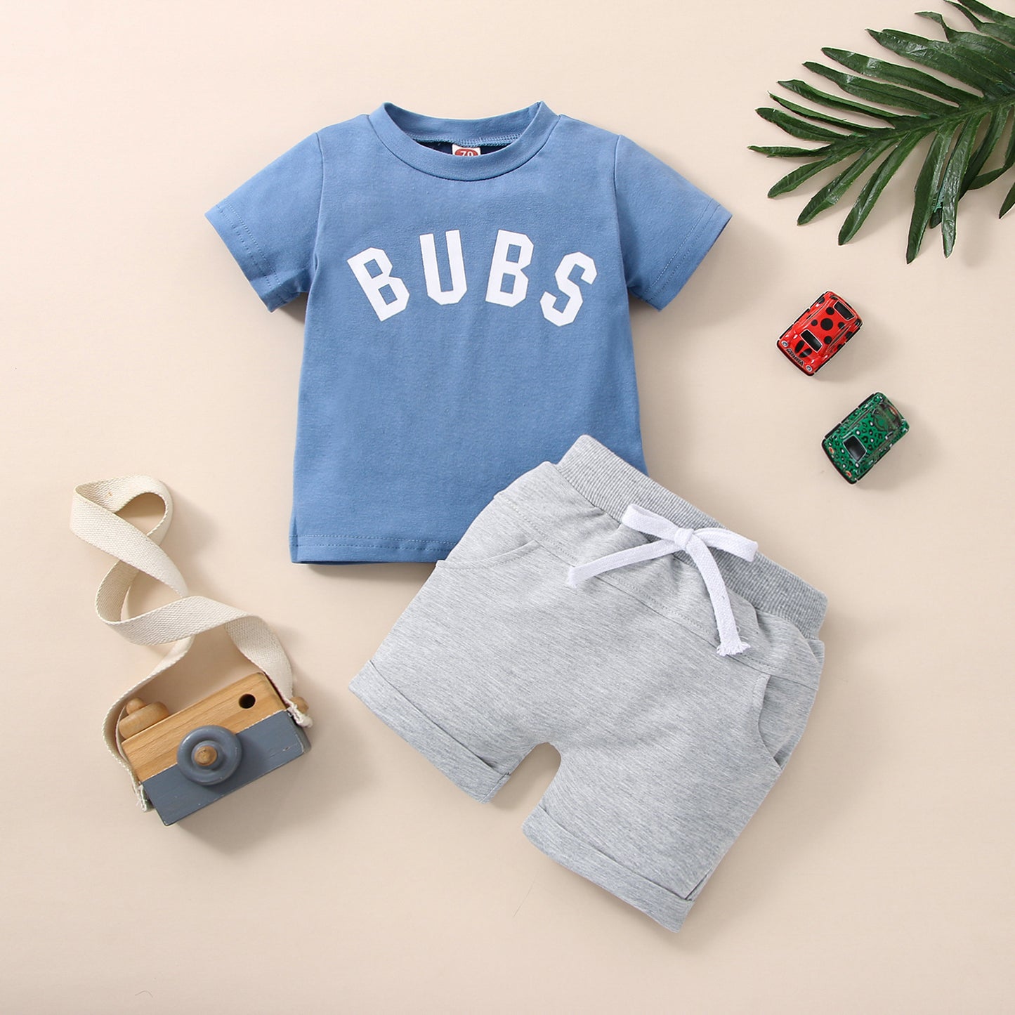 Short Sleeve Suit Boy Letter Printing