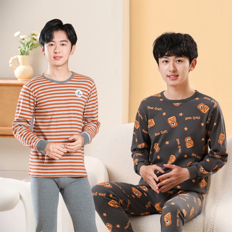 Children's Pajamas Cotton Boys' Base Teen Underwear Suit