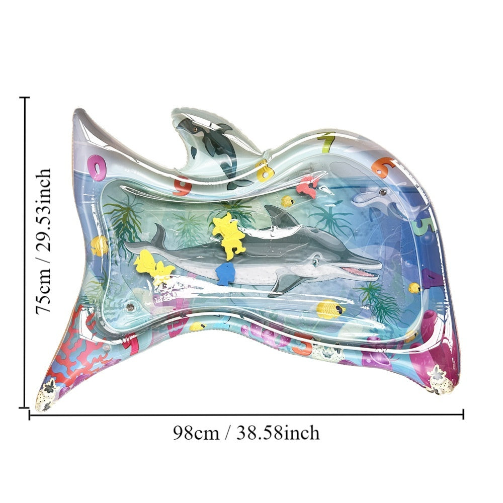 Children's Inflatable Marine Animal Racket Water Cushion Baby Crawling Racket Water Bag Racket Water Cushion Climbing Pad