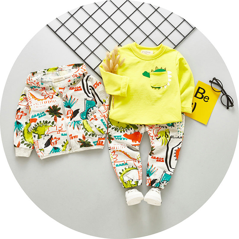 Ensemble trois pièces coréen pour enfants, collection printemps-été