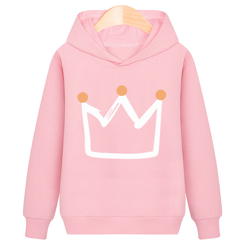 Sudadera con capucha y terciopelo Crown