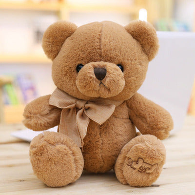 Jolie peluche ours en peluche, poupée ours à câliner, ours à nœud papillon papillon, poupée de chiffon, cadeau d'anniversaire pour fille