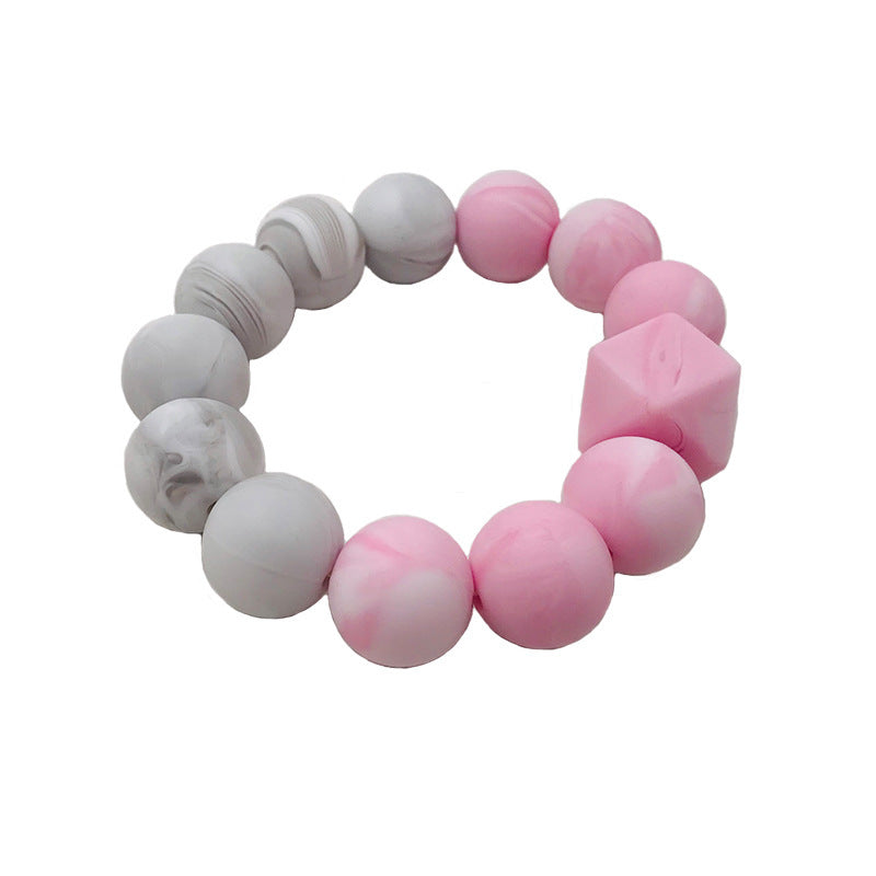 Spot Wholesale Baby Teether Bracelet Food Grade Silicone Baby Soothing Molars
