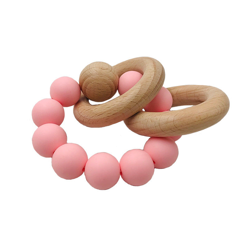 Spot Wholesale Baby Teether Bracelet Food Grade Silicone Baby Soothing Molars