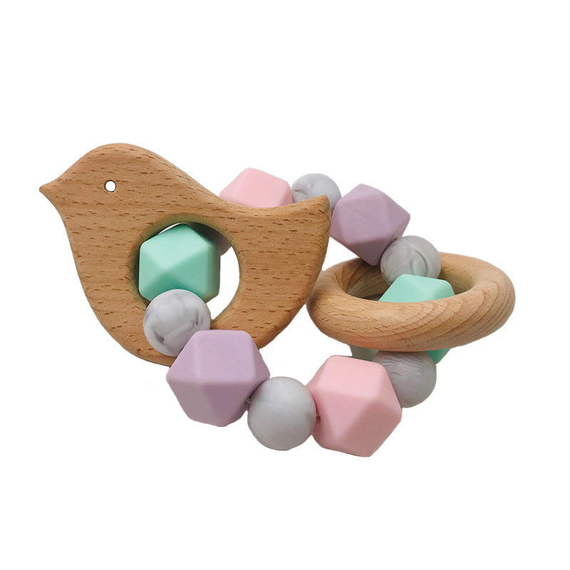 Spot Wholesale Baby Teether Bracelet Food Grade Silicone Baby Soothing Molars