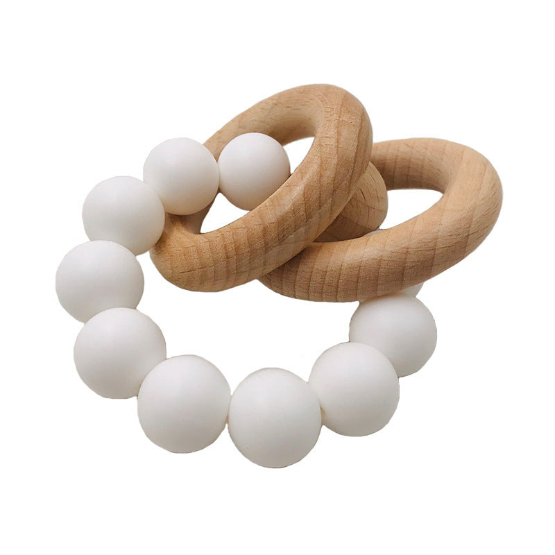 Spot Wholesale Baby Teether Bracelet Food Grade Silicone Baby Soothing Molars