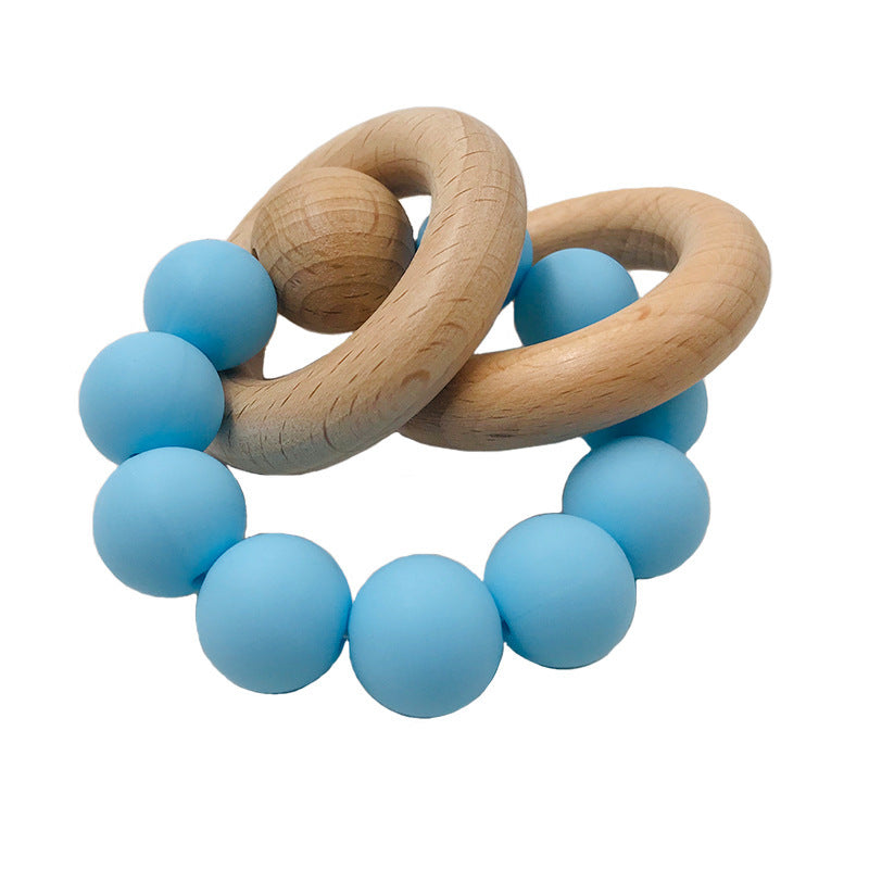Spot Wholesale Baby Teether Bracelet Food Grade Silicone Baby Soothing Molars