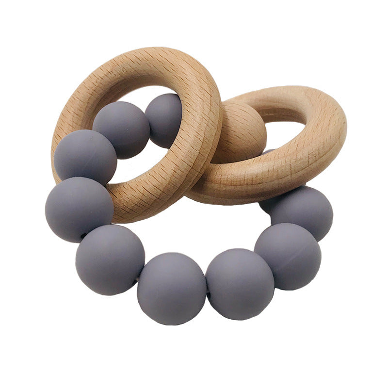 Spot Wholesale Baby Teether Bracelet Food Grade Silicone Baby Soothing Molars