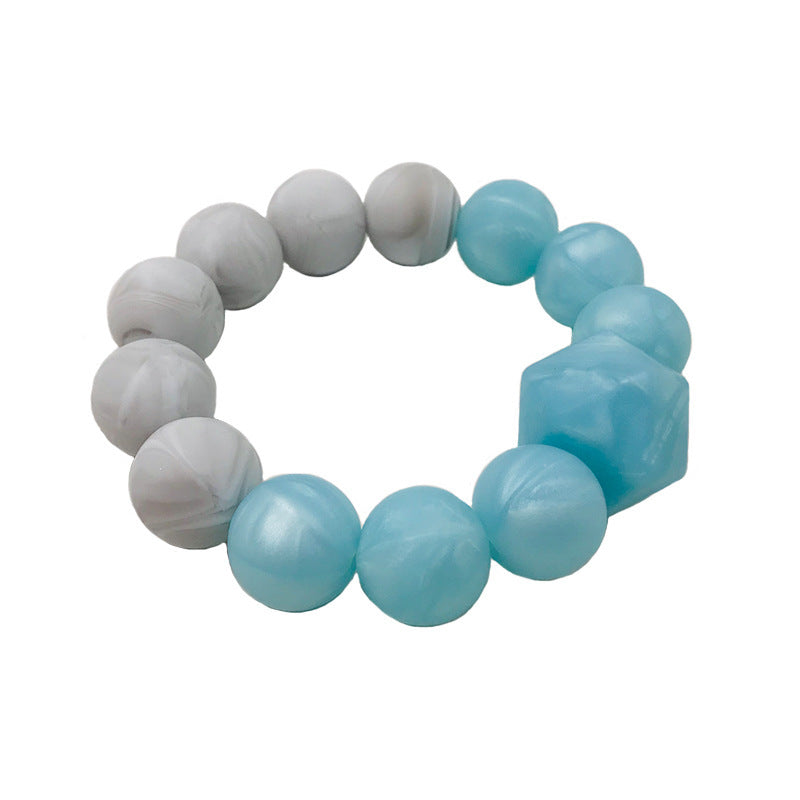 Spot Wholesale Baby Teether Bracelet Food Grade Silicone Baby Soothing Molars