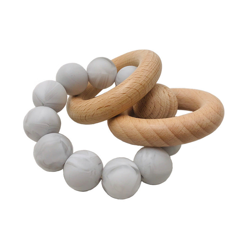 Spot Wholesale Baby Teether Bracelet Food Grade Silicone Baby Soothing Molars