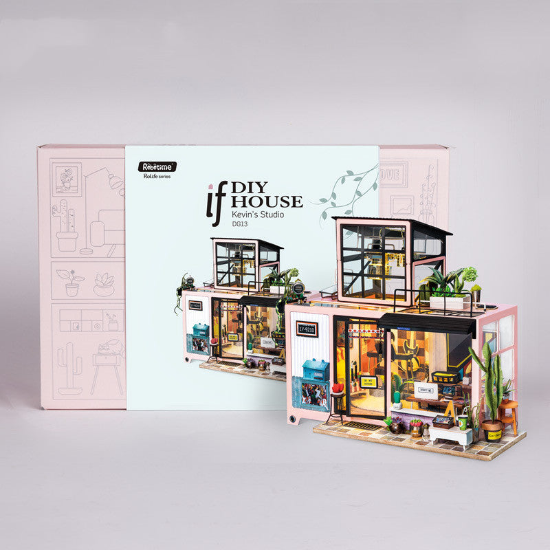 DIY Cabin Model Hand-assembled To Make A Creative Small House