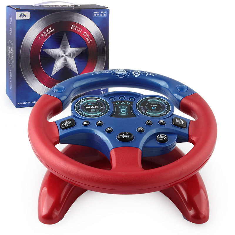 Co-pilot simulation steering wheel puzzle simulation toy