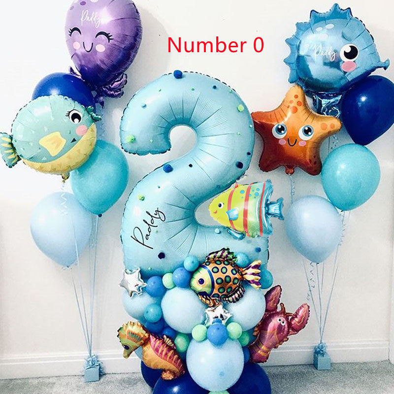 Underwater World Theme Balloon Set Octopus