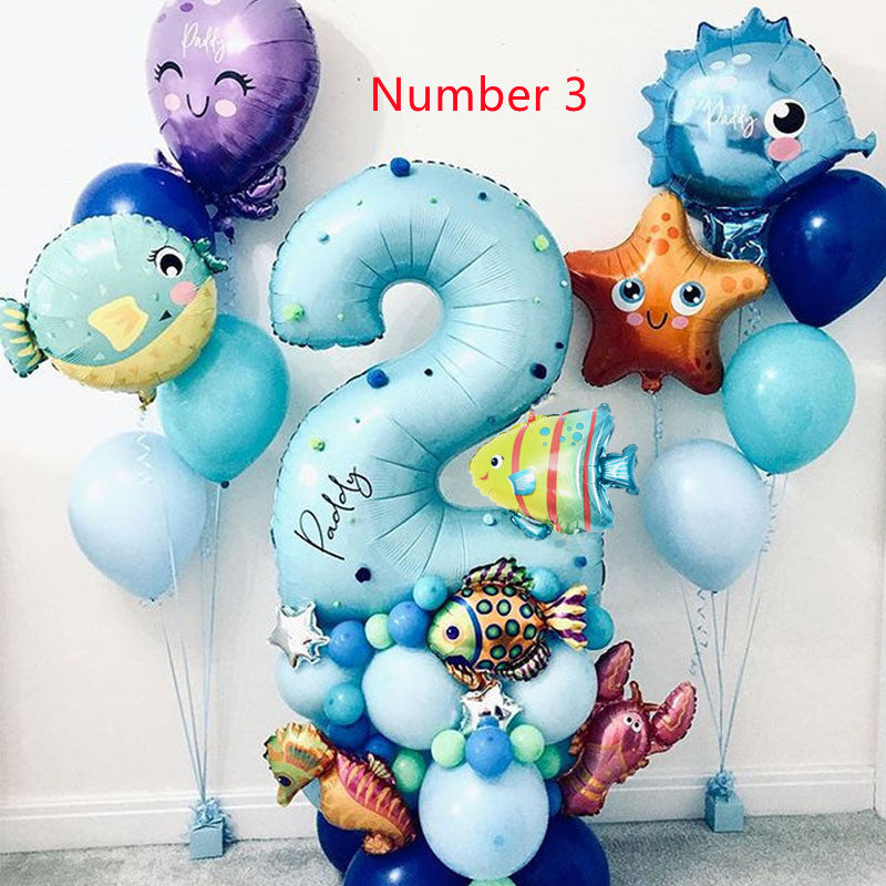 Underwater World Theme Balloon Set Octopus