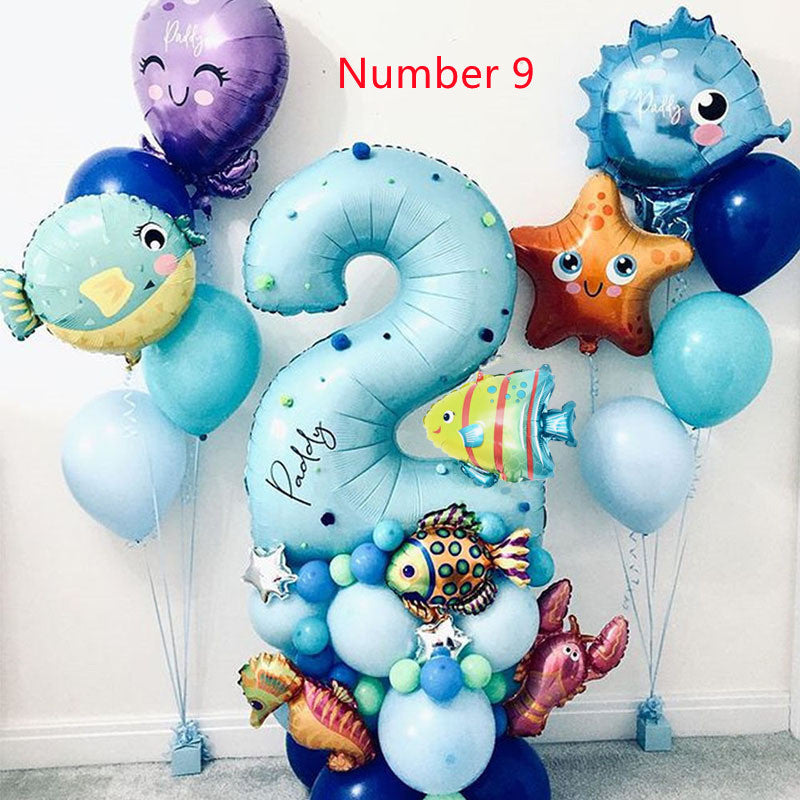 Underwater World Theme Balloon Set Octopus