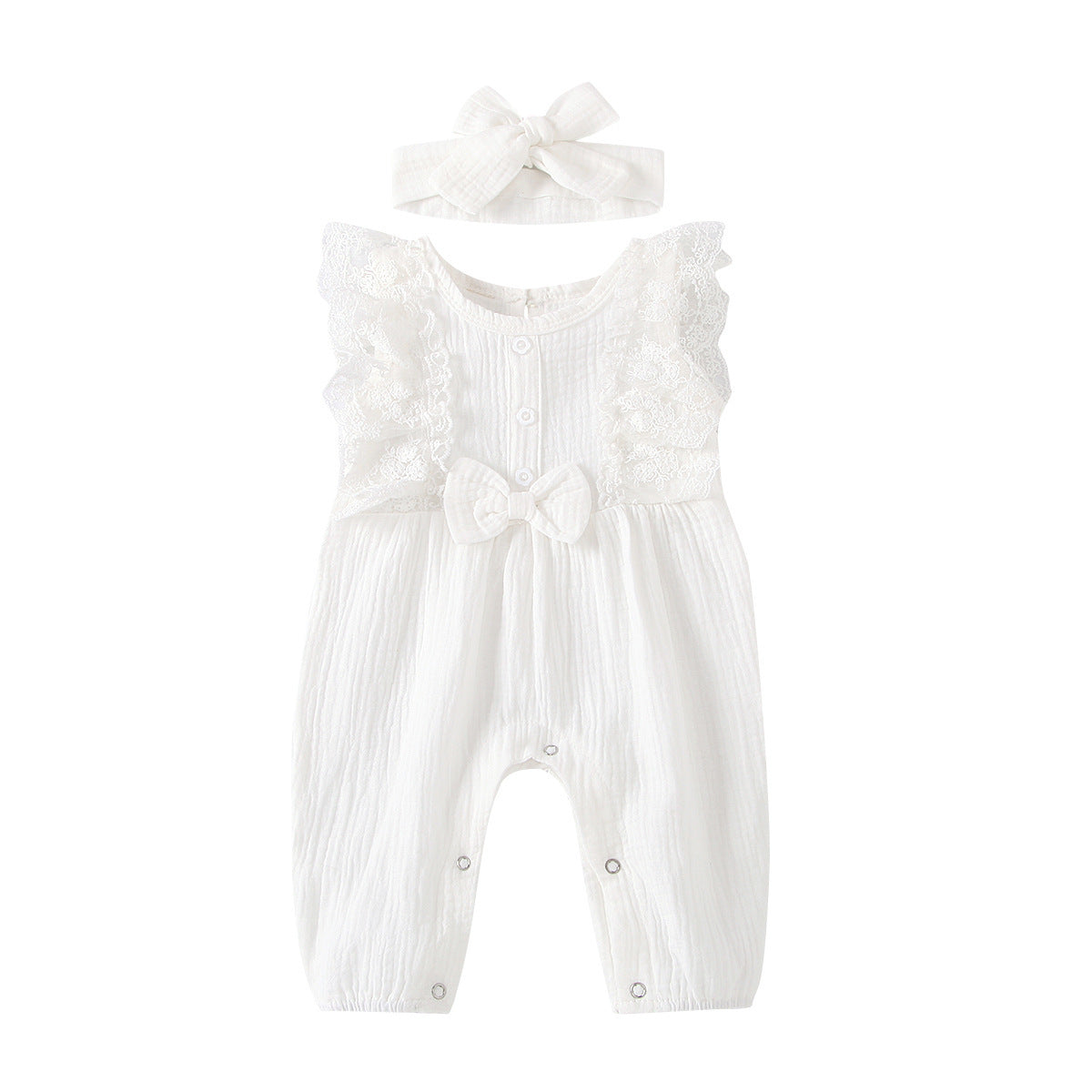 Multicolor Lace Sleeveless Romper