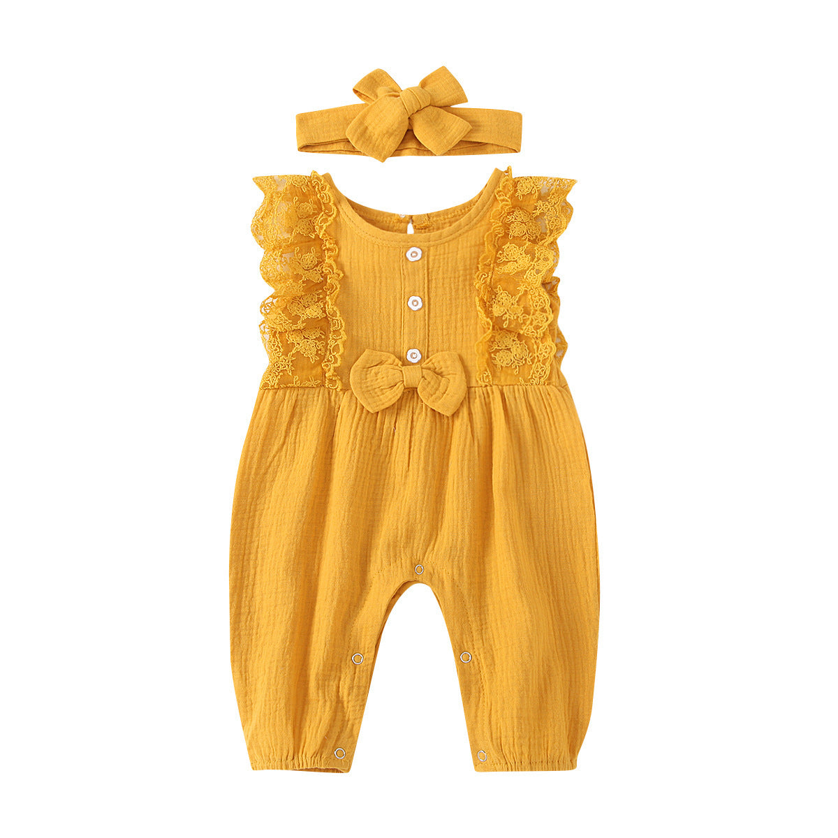 Multicolor Lace Sleeveless Romper