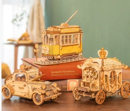 3d Three-dimensional Puzzle Model Wooden Assembly Decompression Diy Handmade Toy