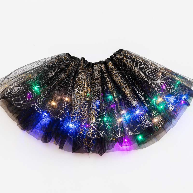 Magical & Luminous LED Princess Halloween Tutu Skirt Sequins Shiny Skirt
