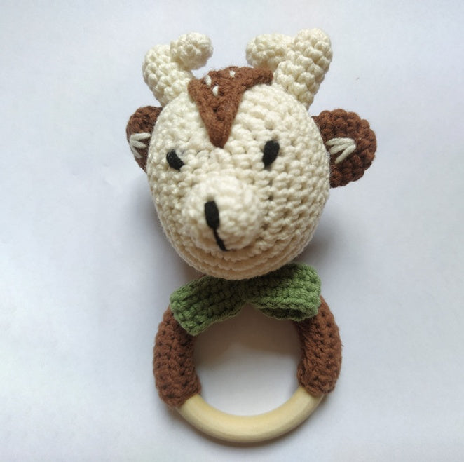 Wooden baby teether