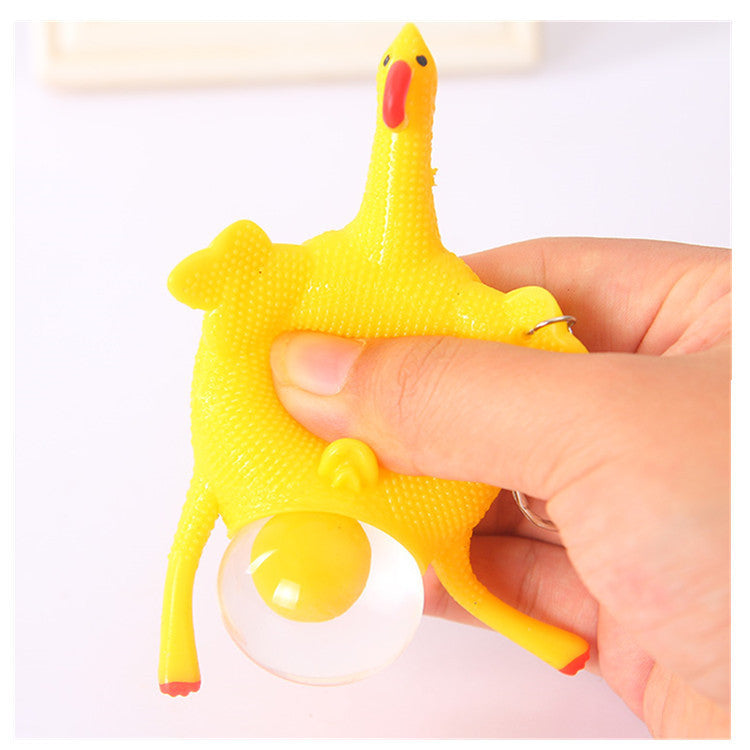 Venting toy laying hen