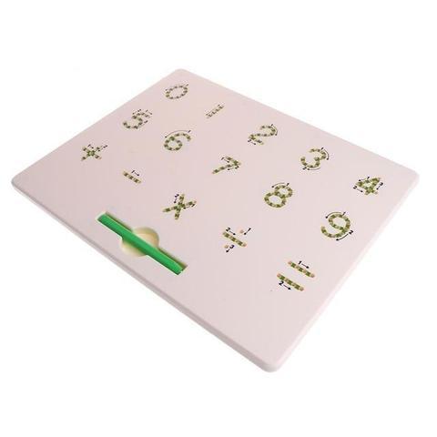 Tablero de dibujo magnético con forma de rompecabezas y bola de acero.