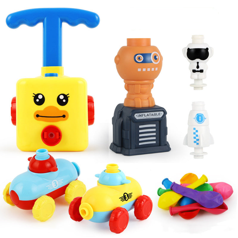 Power Balloon Launch Tower Toy Puzzle Education Inertia Air Power Balloon Car Science Experimen Toy For Children Gift