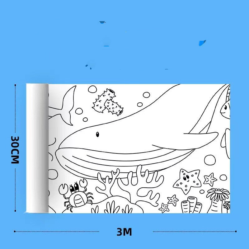Children's Graffiti Scroll Color Filling Drawing Paper