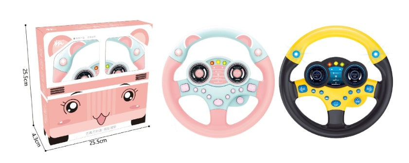 Co-pilot simulation steering wheel puzzle simulation toy