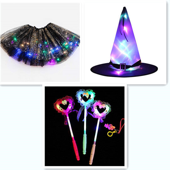 Magical & Luminous LED Princess Halloween Tutu Skirt Sequins Shiny Skirt