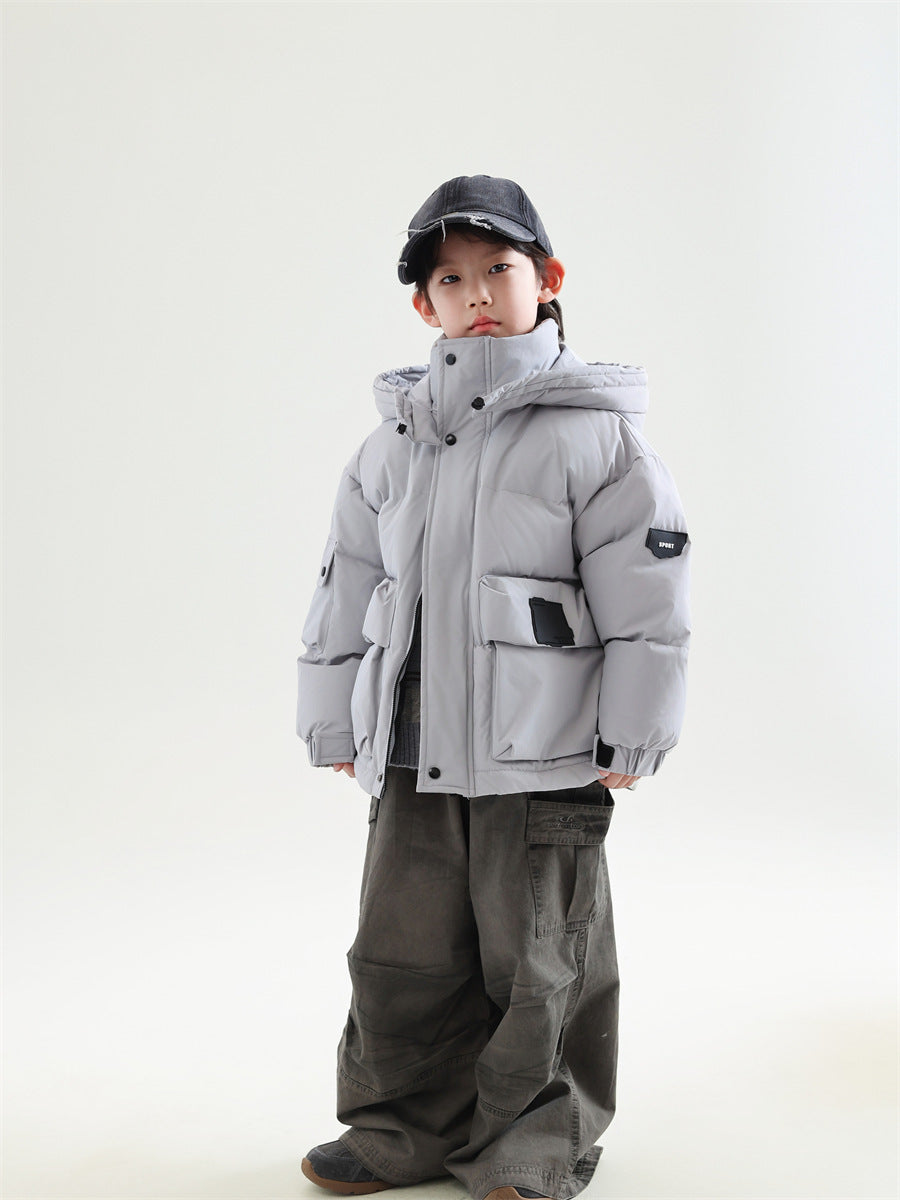 Children's White Duck Down Warm Coat Winter Boys' New