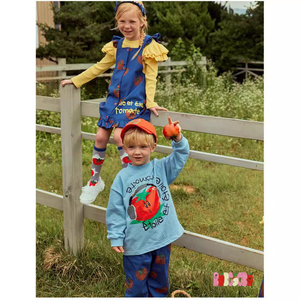 Children's Casual Loose Cartoon English Long Sleeve