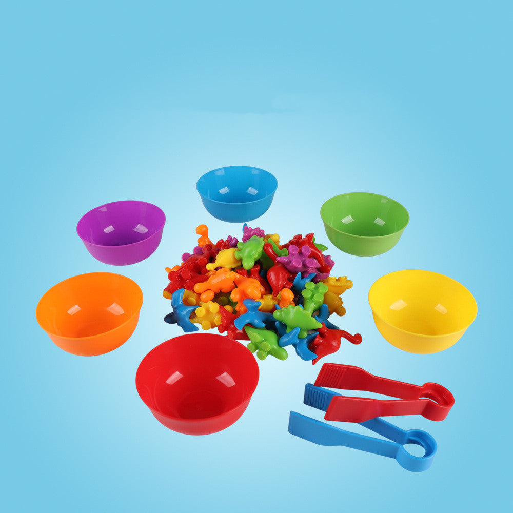 Rainbow Counting Dinosaurs Early Education Cognitive Montessori Early Education