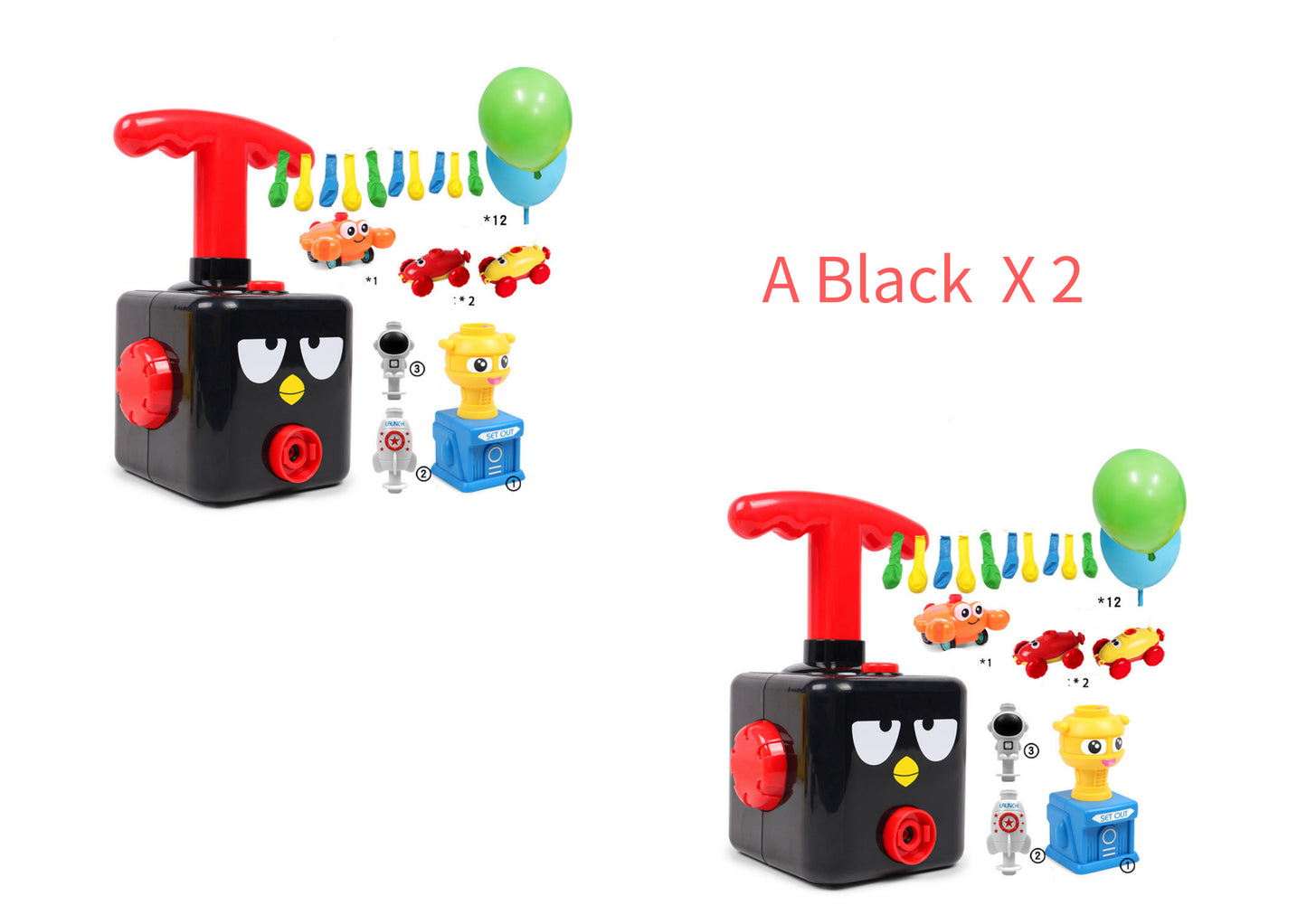 Power Balloon Launch Tower Toy Puzzle Education Inertia Air Power Balloon Car Science Experimen Toy For Children Gift