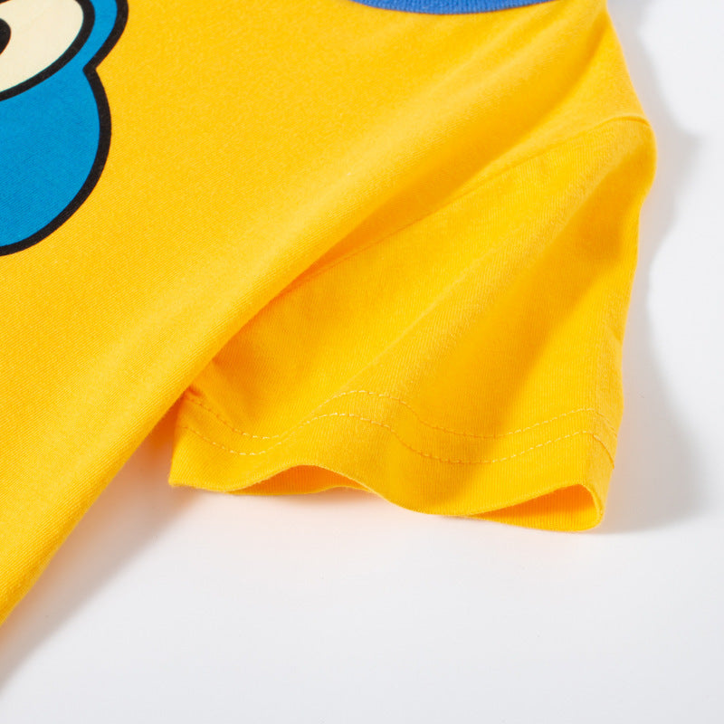 Cartoon Three-dimensional Dinosaur Boys' T-shirt Summer Korean Cartoon