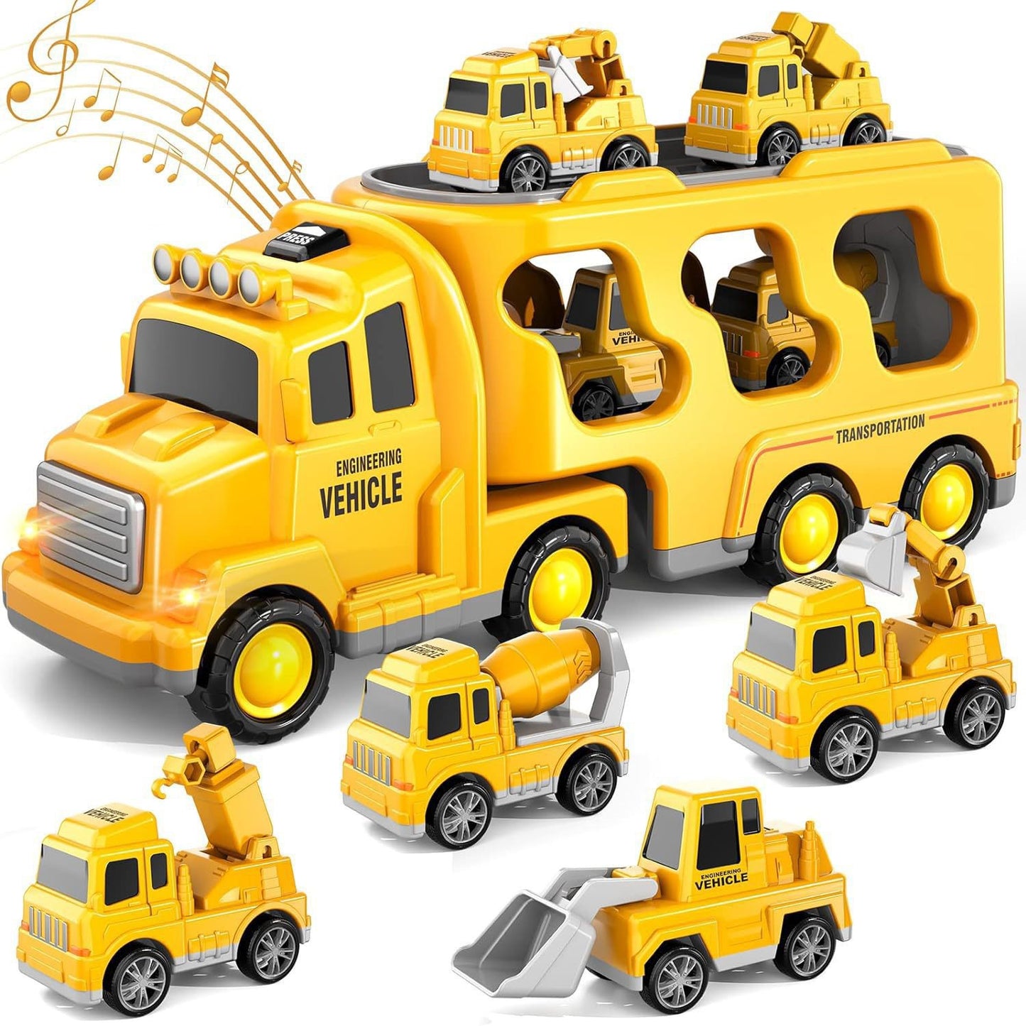 Engineering Vehicle Toy For Kids With Lights And Music