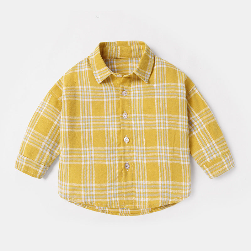 Fashion Men's Spring And Autumn Lattice Shirt