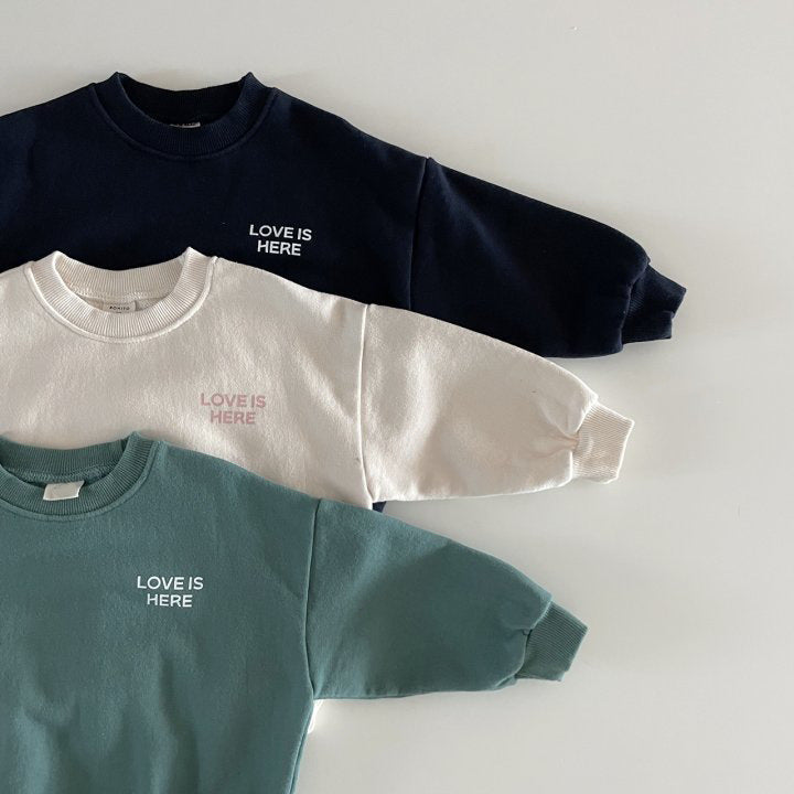Back Letter Printed Crew Neck Sweatshirt