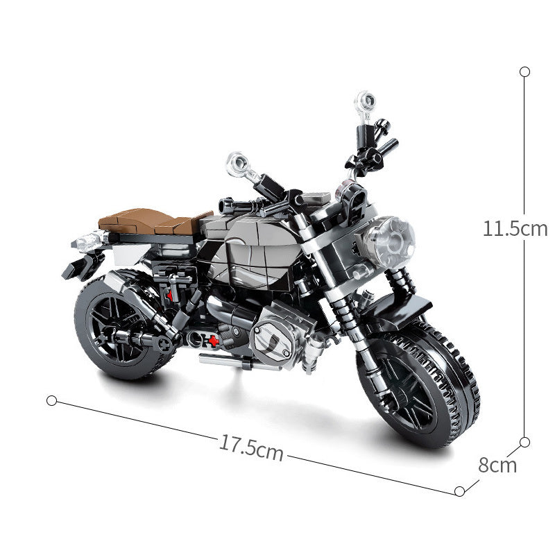 Juguete rompecabezas de bloques de construcción de motocicleta de cross country