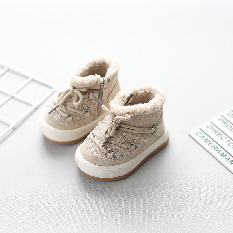 Plus Velvet Warm Korean Baby Cotton Shoes