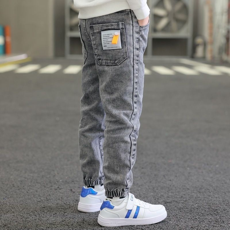 Spring And Autumn Trousers Winter Fleece-lined