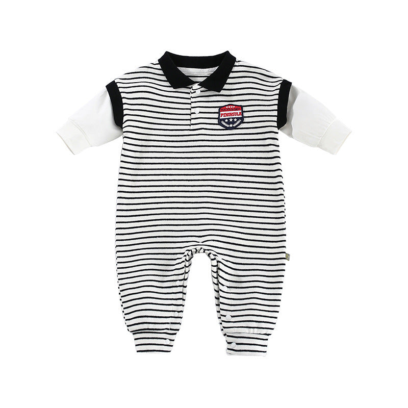 Monos de bebé a rayas para hombre, ropa para bebé recién nacido, ropa de otoño para bebé