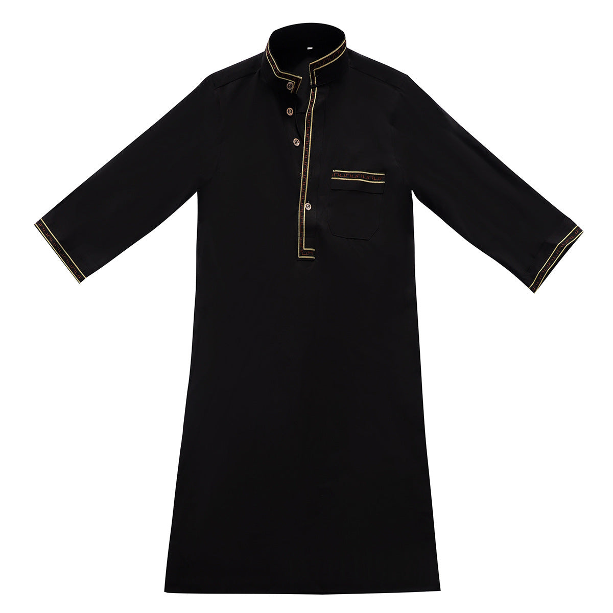 Middle East Boy Robe Stand Collar Button Long Shirt
