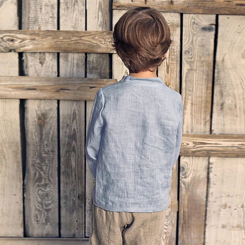 Simple All-match Casual Style Baby Long Sleeve Top