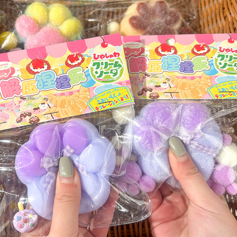 Large Cat's Paw Squeezing Toy Coconut Meat Powder Plush Good-looking Decompression Artifact