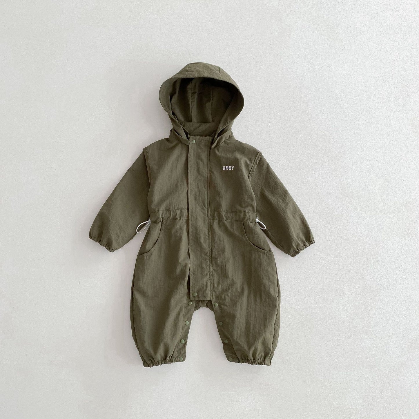 New Boys And Girls Hooded Work Clothes Jumpsuit Western Style Romper