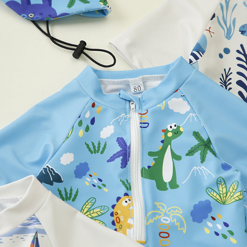 Jumpsuit Children's Swimsuit Hat Polyester