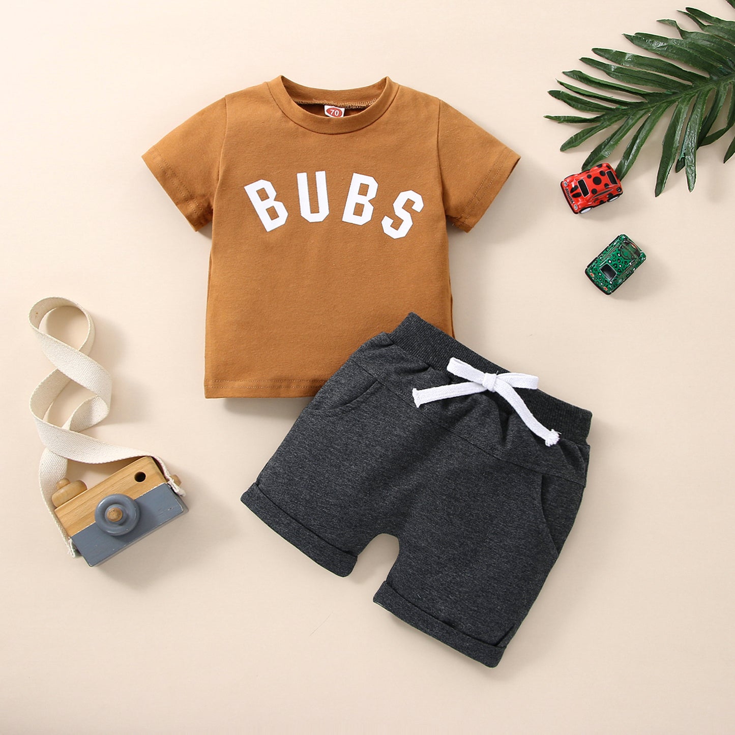 Short Sleeve Suit Boy Letter Printing