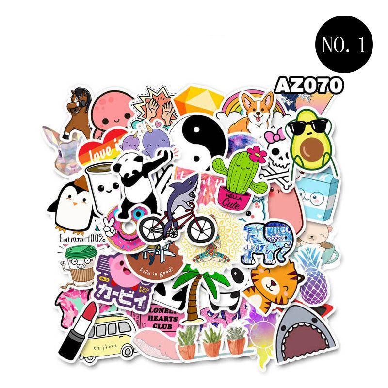Color anime cartoon stickers cute suitcase decoration waterproof
