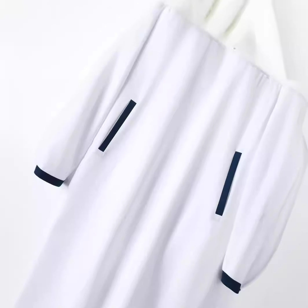 Boy's Fashion Color Contrast Button Striped Robe